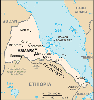 Eritrea-map